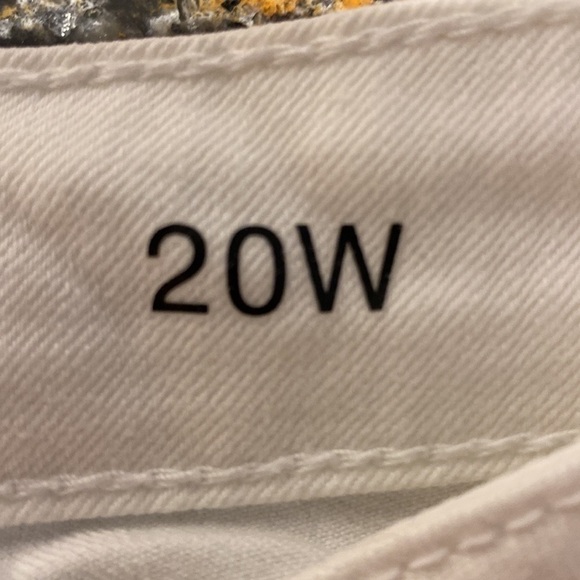 B womens a.n.a solid white stretch skinny plus size jeans size 20W - Picture 6 of 7